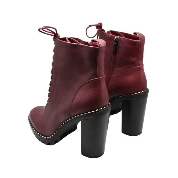 BCBGeneration Women's Parina Block Heel Leather Booties - Purple - Size 8.5 - Picture 8 of 9